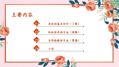 日常美容小知识总结PPT模板