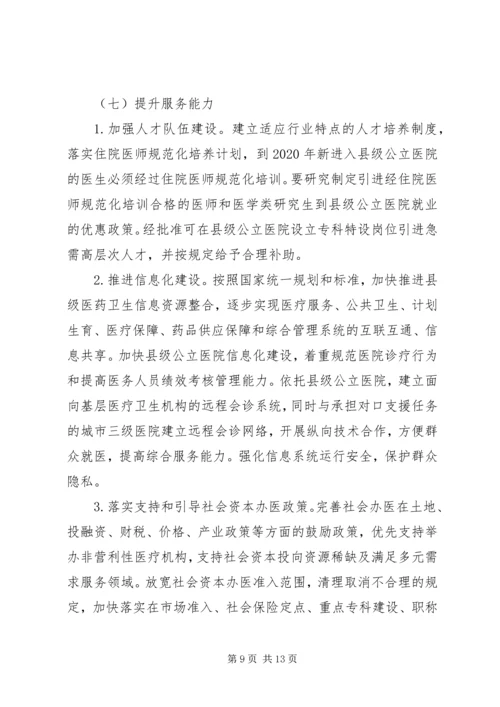 长沙级公立医院综合改革实施方案.docx