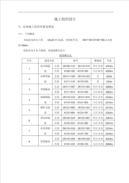 隧道消防施工方案