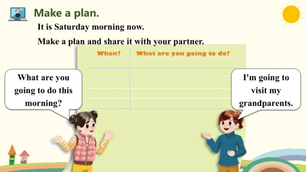 Unit 3 My weekend plan Part A   Let's learn & Make
