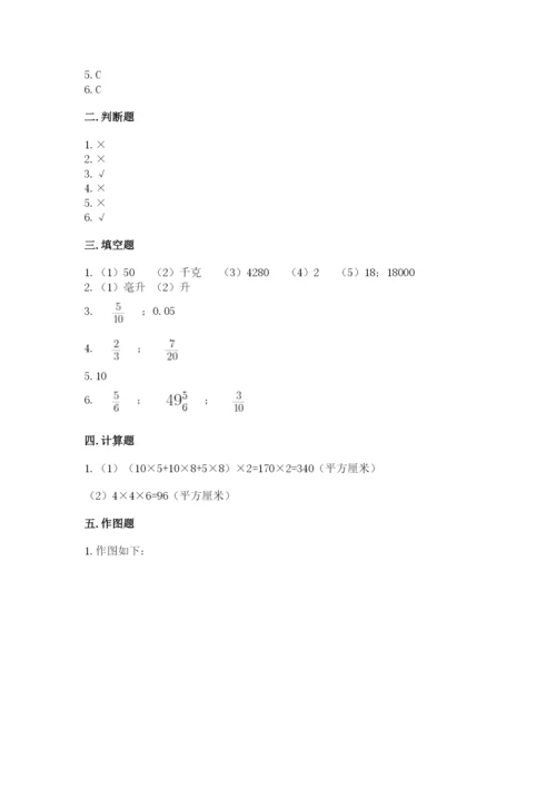 人教版数学五年级下册期末测试卷（易错题）.docx