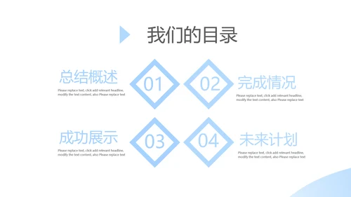 蓝色简约工作总结述职商务风通用PPT动态模板