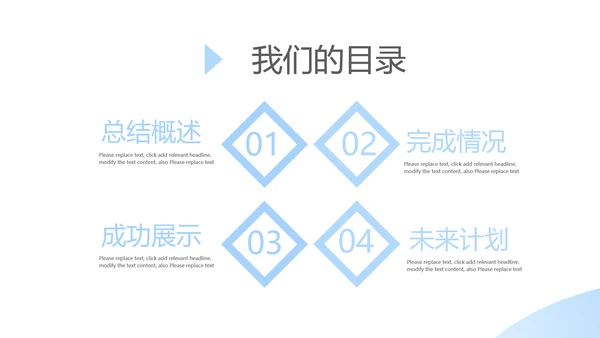 蓝色简约工作总结述职商务风通用PPT动态模板