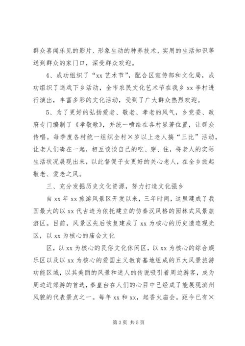 乡镇文化建设工作总结范文.docx