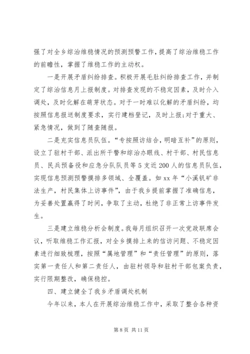 乡镇某年社会综合治理述职报告.docx