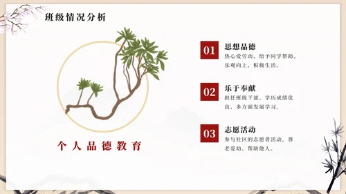 中国风水墨简约高级初中期末家长会PPT模板