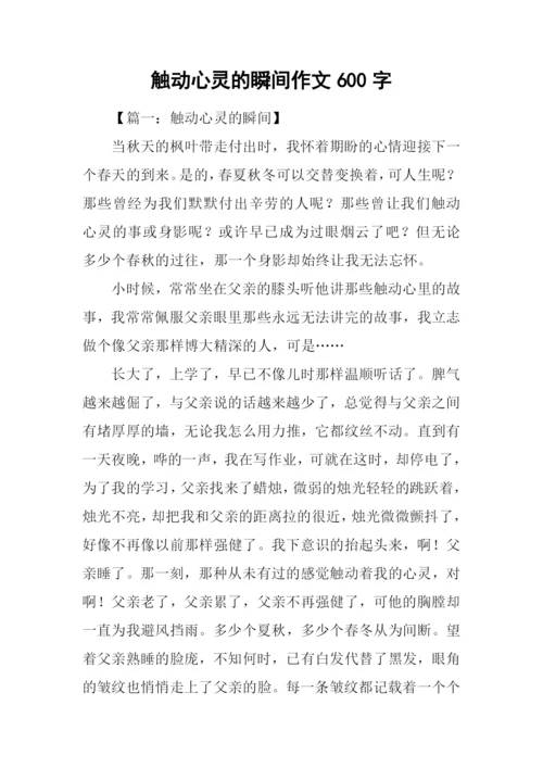 触动心灵的瞬间作文600字.docx