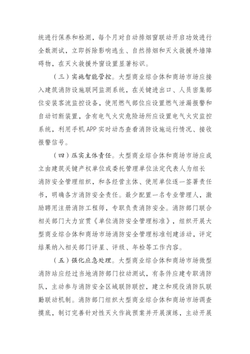 大型商业综合体和商场市场消防安全工作专业方案.docx