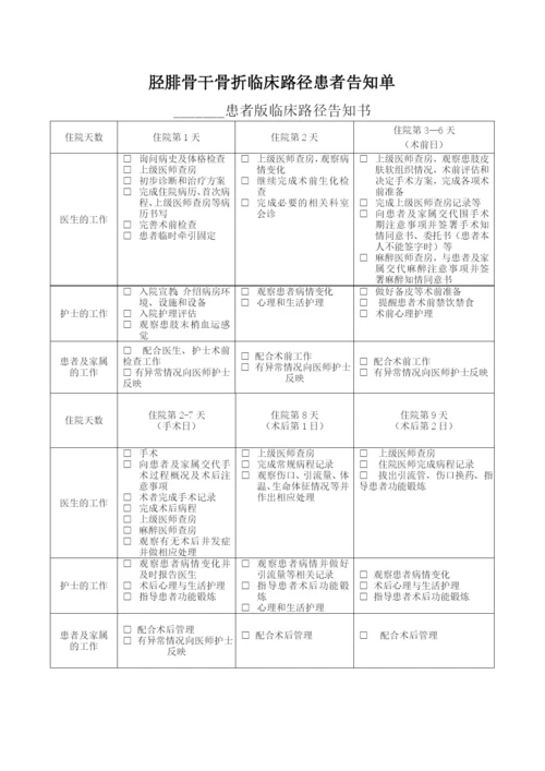 胫腓骨干骨折临床路径.docx