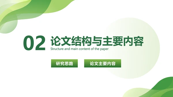渐变风绿色毕业论文答辩PPT