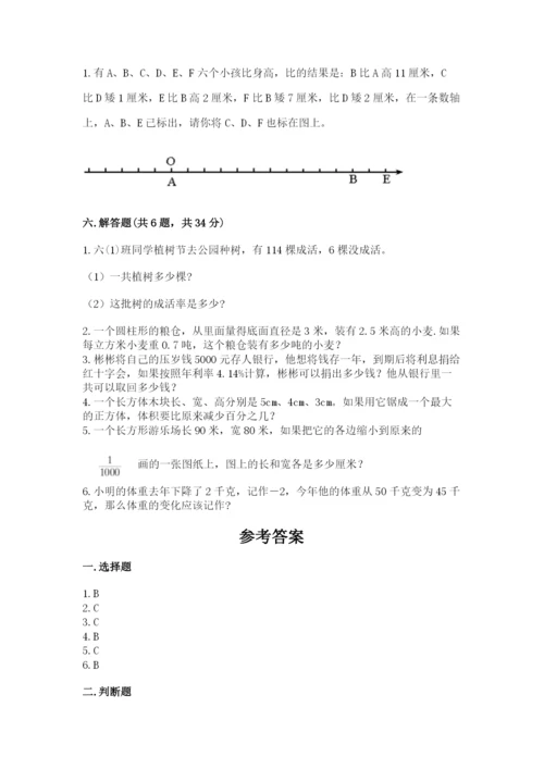 小学六年级下册数学期末卷含答案（综合卷）.docx