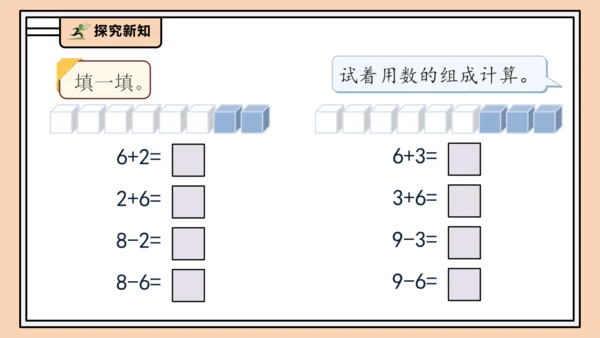 【课堂无忧】人教版一年级上册-2.8 8和9的加减法（课件）(共31张PPT)