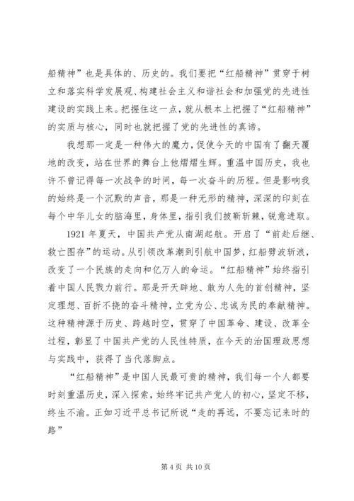 学习红船精神心得体会五篇.docx