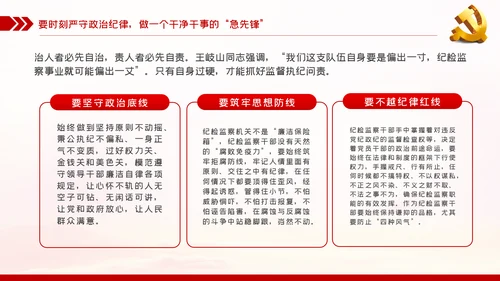 纪委监委廉政党课讲政治重廉洁守纪律PPT模板