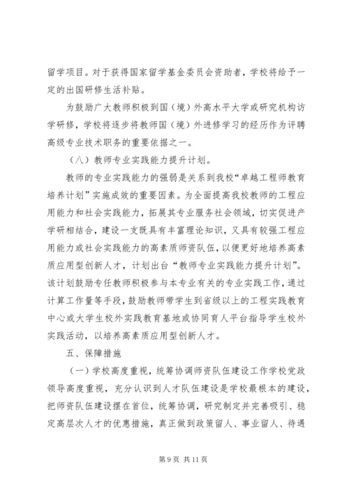 广东工业大学师资队伍建设计划(20XX年20XX年).docx