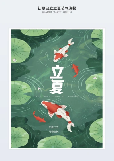初夏已立立夏节气海报
