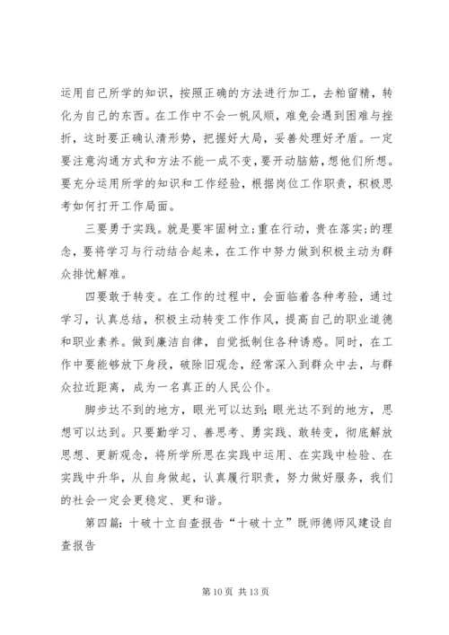 十破十立个人自查材料.docx