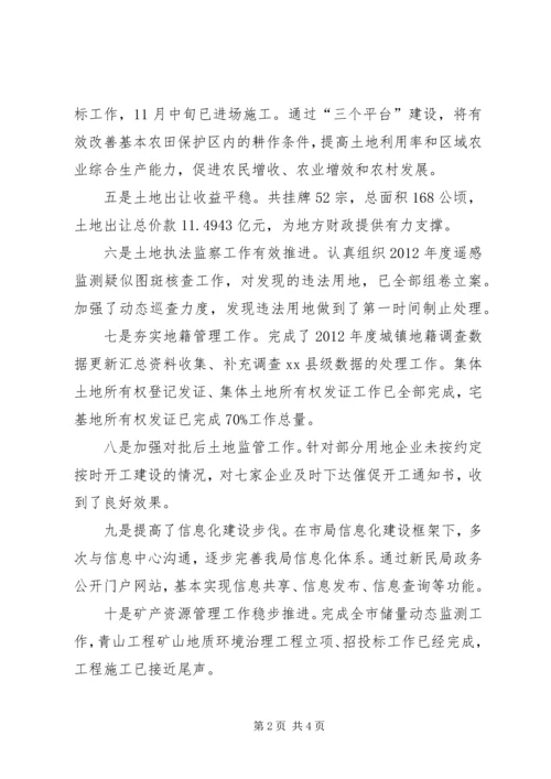 市规划和国土资源局工作总结报告.docx