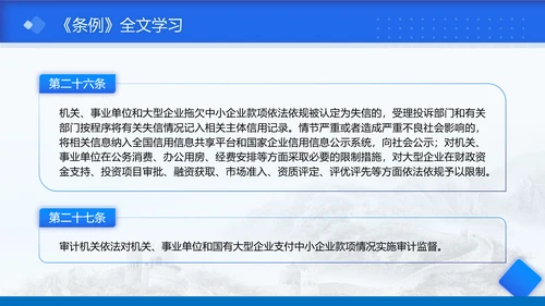 2025年保障中小企业款项支付条例全文学习PPT课件