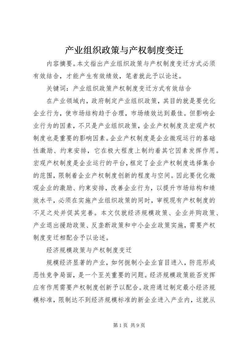 产业组织政策与产权制度变迁.docx