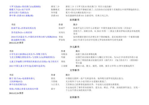 XXXX年新书、好书、畅销书推荐.docx