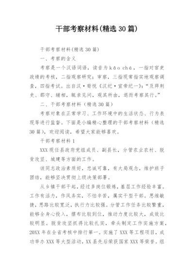 干部考察材料(精选30篇).docx