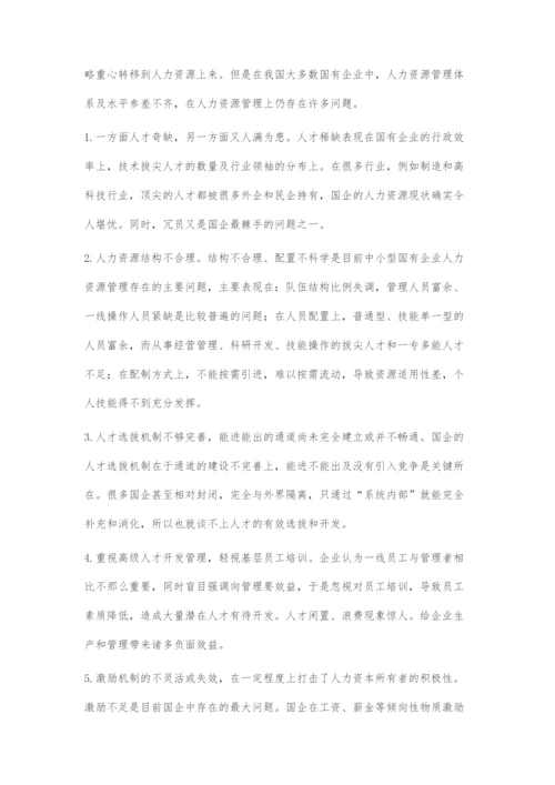 国有以及民营企业在人力资源管理中存在的问题及对策.docx