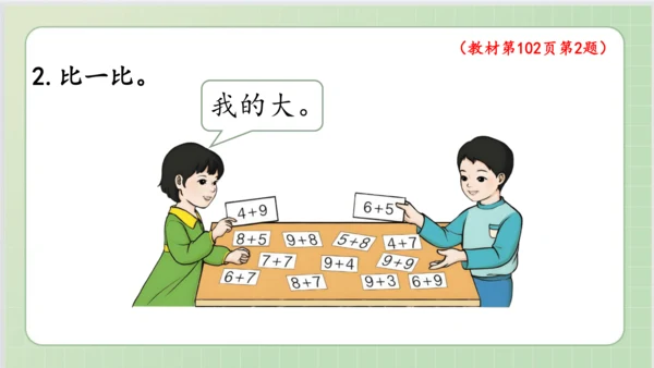 人教版小数一年级上册8单元课本练习二十四（课本P102-103页）ppt11页