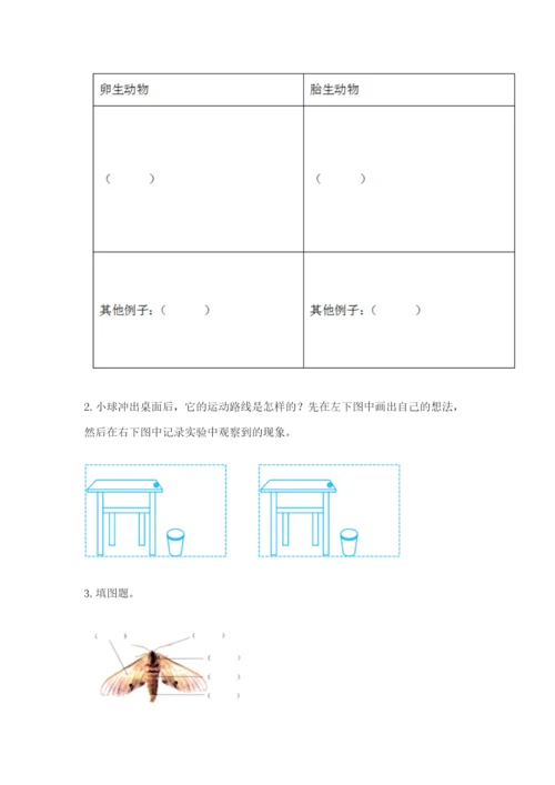 教科版三年级下册科学期末测试卷加精品答案.docx