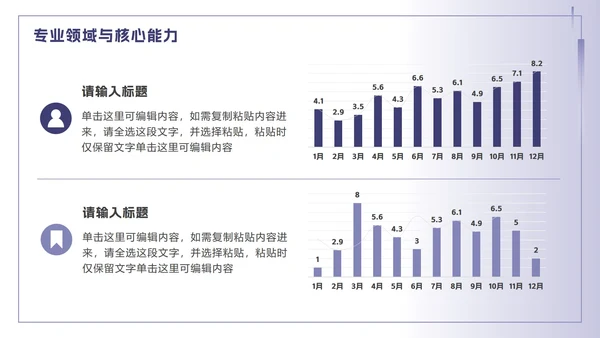 紫色简约渐变我的专业旅程自我介绍PPT模板