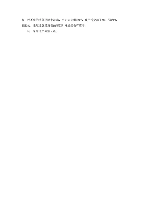 初一家庭作文锦集9篇.docx