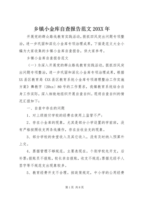 乡镇小金库自查报告范文某年.docx