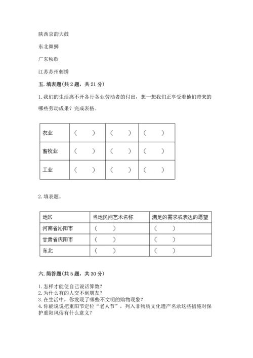 部编版四年级下册道德与法治《期末测试卷》及参考答案【a卷】.docx