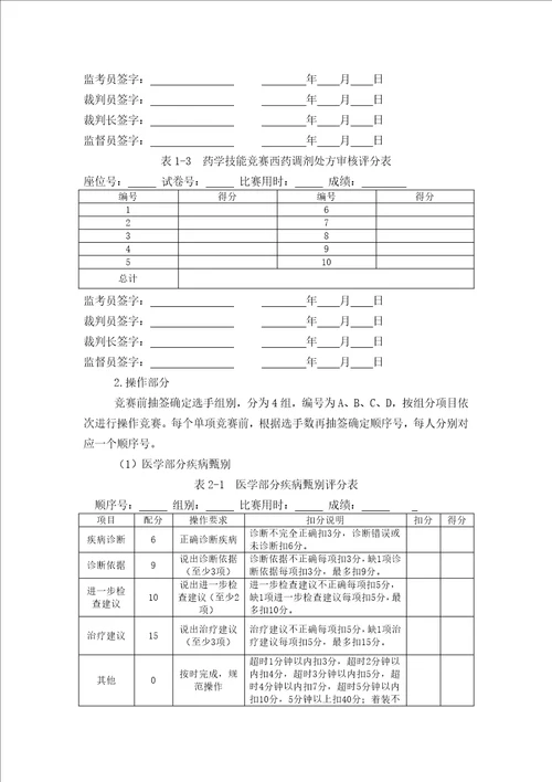 高职药学技能赛项