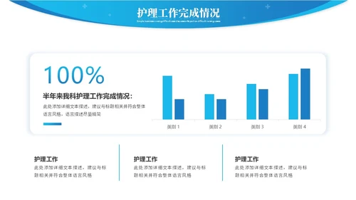蓝色简约商务医院年中总结医学医疗年中工作总结ppt模板