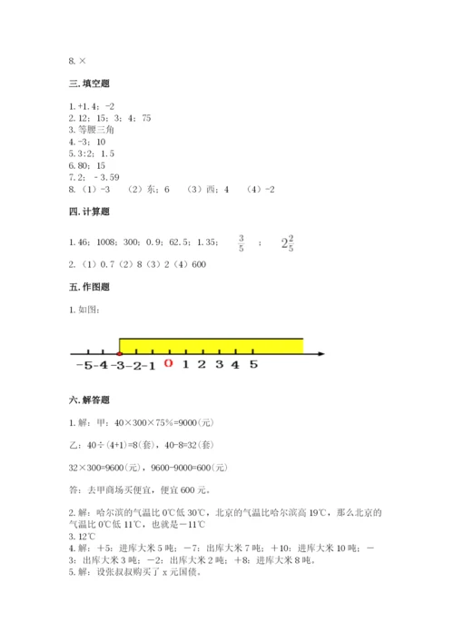 小升初数学期末测试卷及完整答案【名校卷】.docx