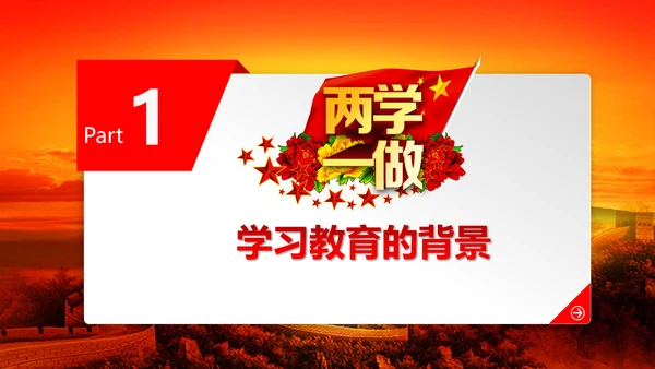 开展落实两学一做学习教育PPT模板