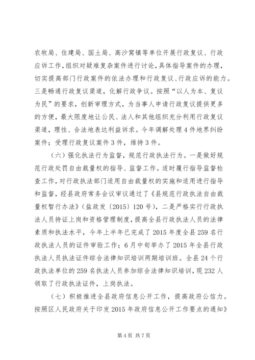 乡镇法制办年度工作总结及工作安排.docx