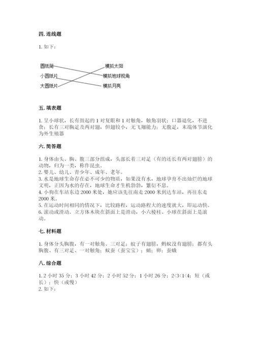 教科版科学三年级下册期末测试卷附参考答案【考试直接用】.docx