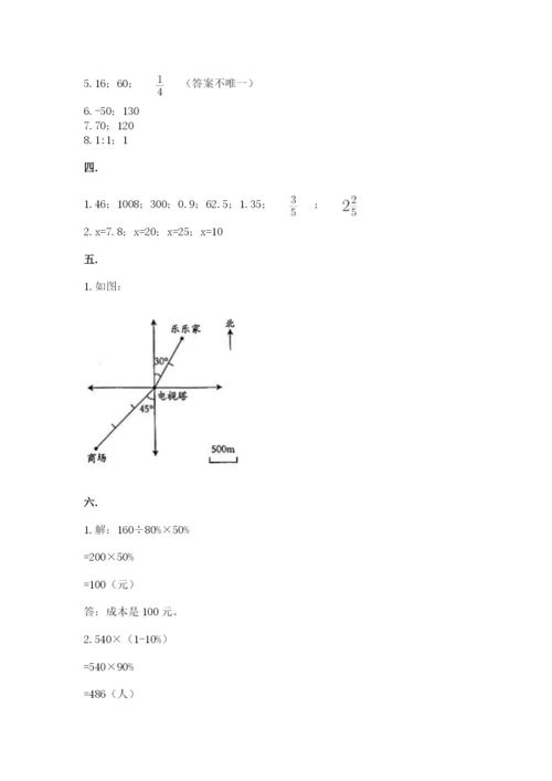 小学毕业班数学检测卷精品（网校专用）.docx