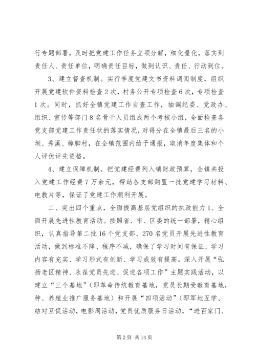 乡镇某年党建及组织工作总结.docx