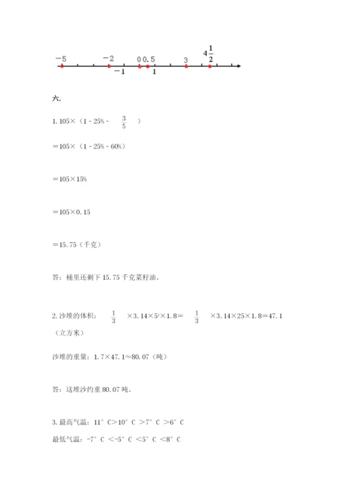 苏教版数学六年级下册试题期末模拟检测卷精品【典型题】.docx