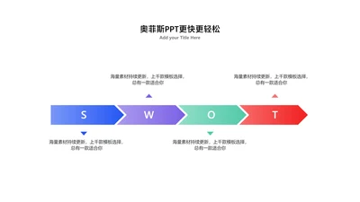 简约风SWOT分析并列关系4项商务PPT
