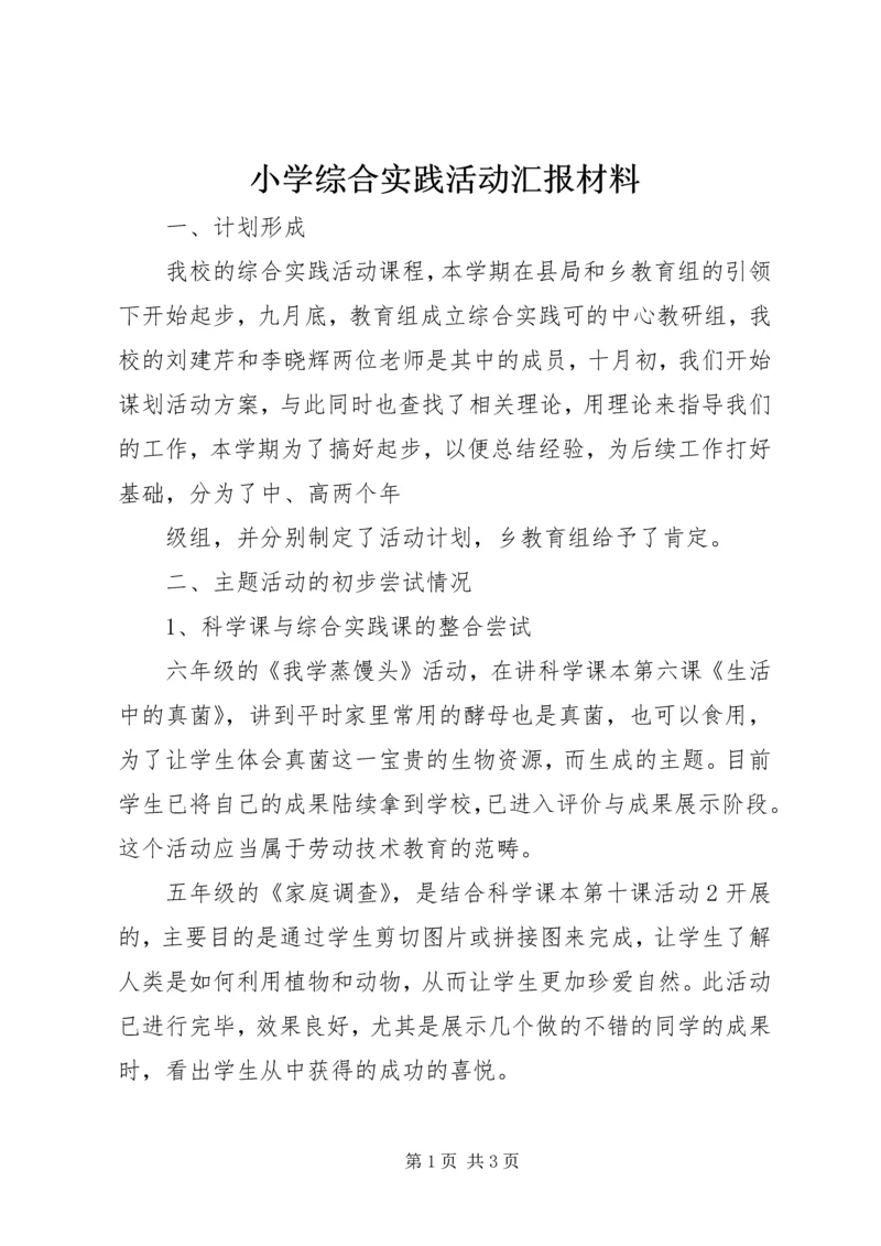 小学综合实践活动汇报材料 (3).docx