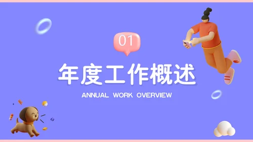 3D拟物风格年终总结通用PPT汇报模板