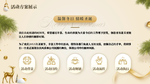 圣诞礼盒圣诞节活动策划方案通用PPT模板