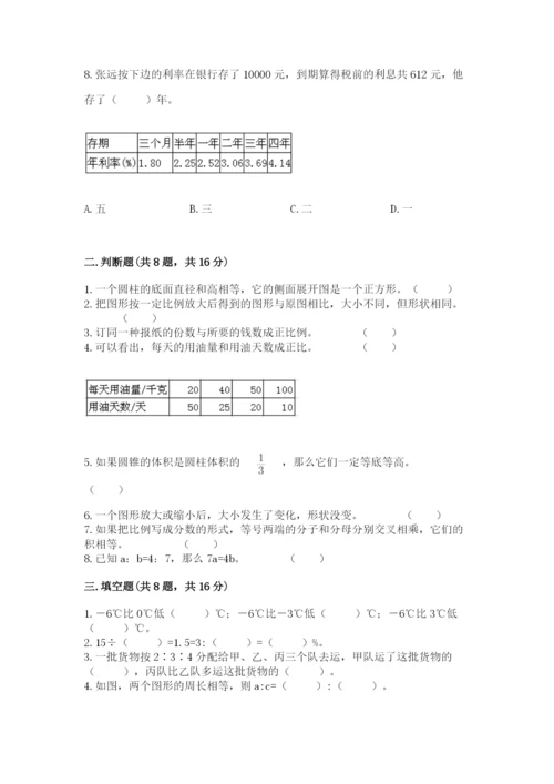 人教版六年级下册数学期末测试卷【真题汇编】.docx