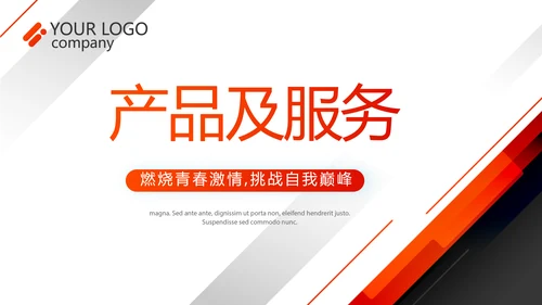 红色大气企业宣传画册公司简介产品介绍PPT