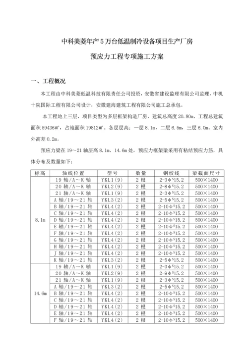 厂房大跨度预应力综合施工专题方案.docx