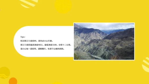 漫画风川藏线之旅自由行路线攻略通用PPT模板